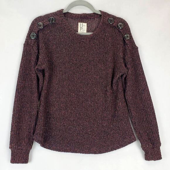 Haute Project Lightweight Purple Sweater S Boho Hippie Crochet Knit Whimsigoth - Picture 1 of 6
